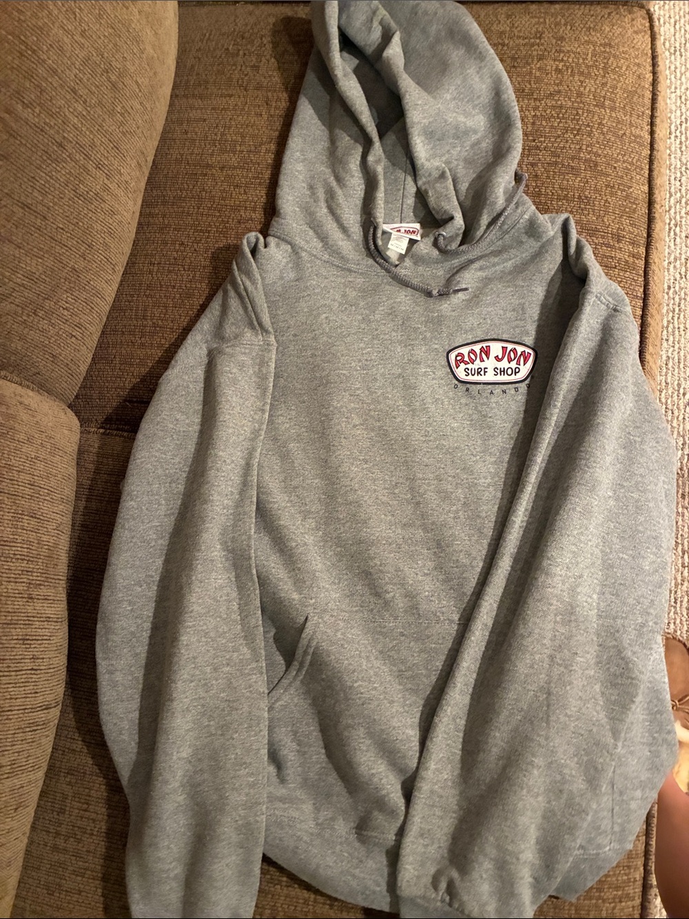 Ron Jon Men's Gray Hooded Sweatshirt